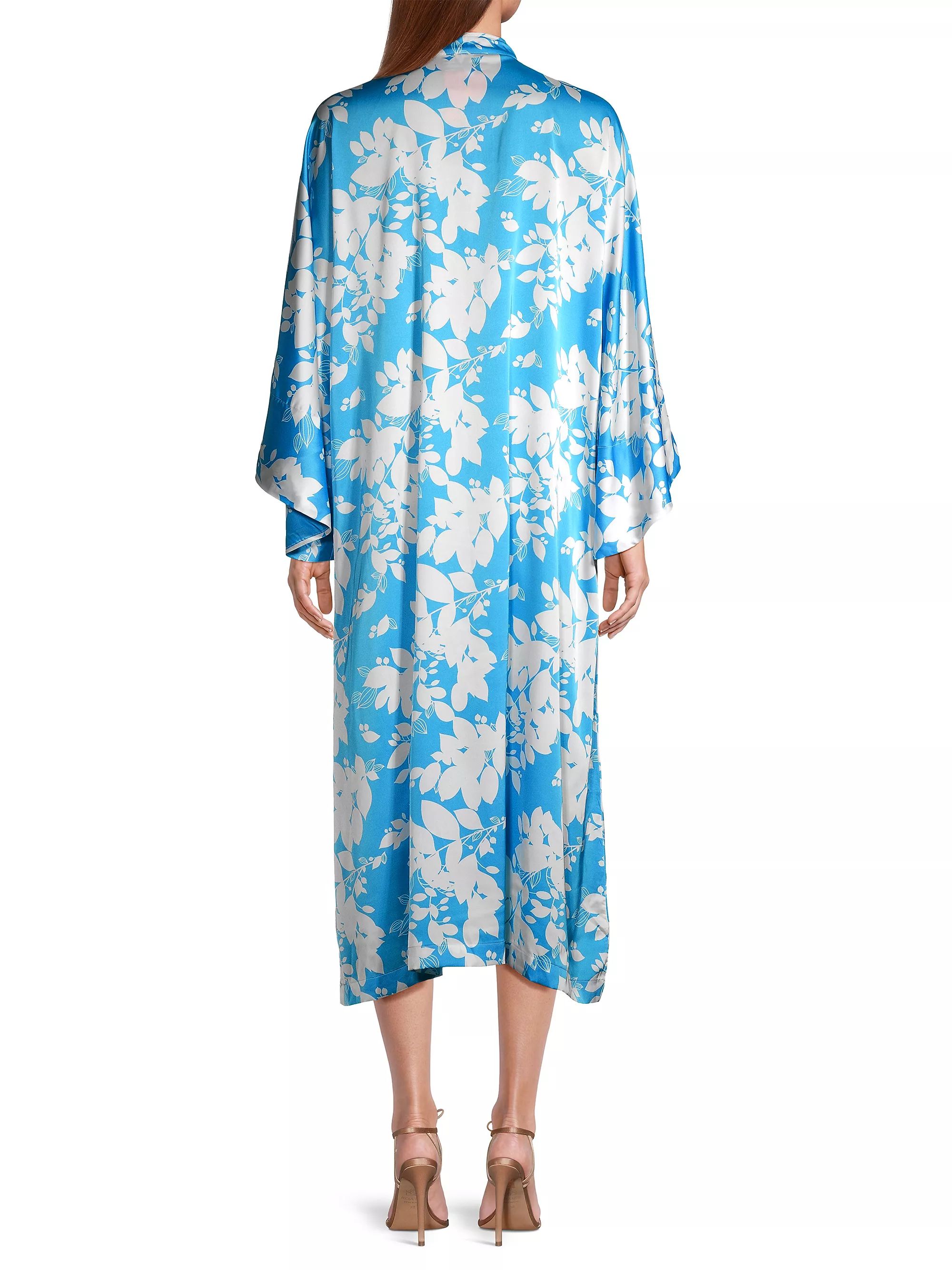 Floral Satin Midi Caftan | Saks Fifth Avenue