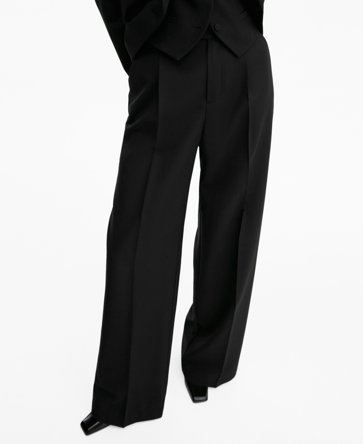Mango Women's Wide Leg Wool Suit Trousers | Macys (US)