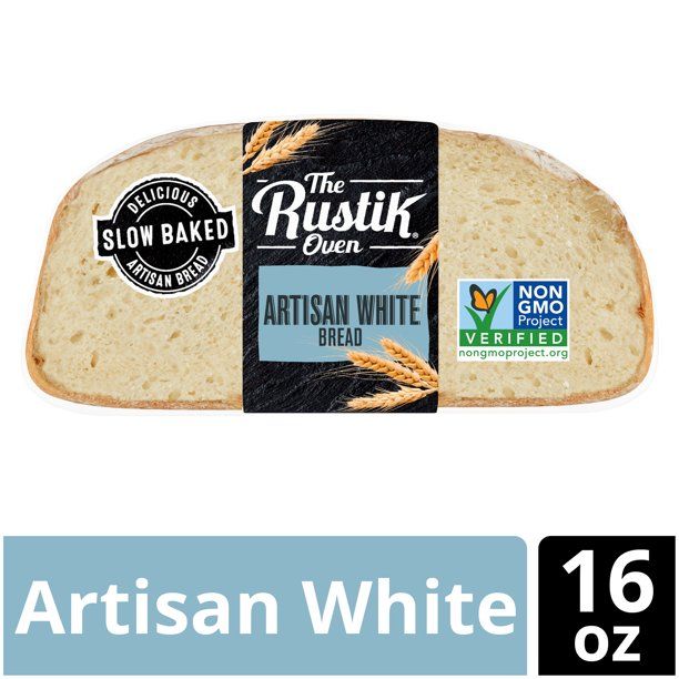 The Rustik Oven Artisan White Bread, Slow Baked Delicious Artisan Bread, Non-GMO, 16 oz | Walmart (US)