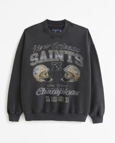 New Orleans Saints Graphic Crew Sweatshirt | Abercrombie & Fitch (US)