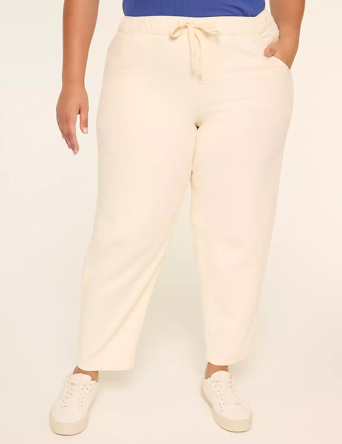 Pull-On Knit Denim Curved Ankle Jean | Lane Bryant (US)