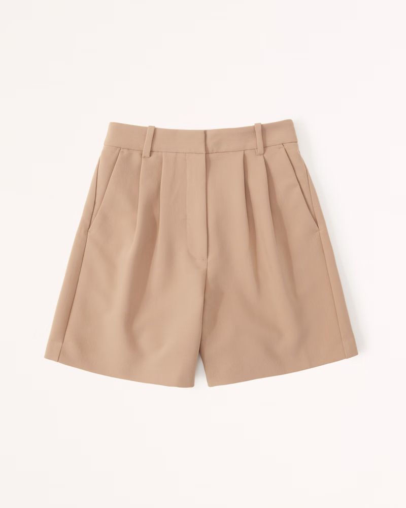 Women's Ultra High Rise Tailored Shorts | Women's Bottoms | Abercrombie.com | Abercrombie & Fitch (US)