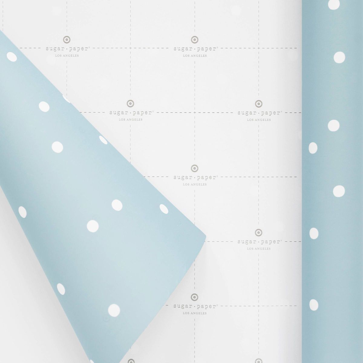25 sq ft Polka Dot Gift Wrap Blue/White - Sugar Paper™ + Target | Target