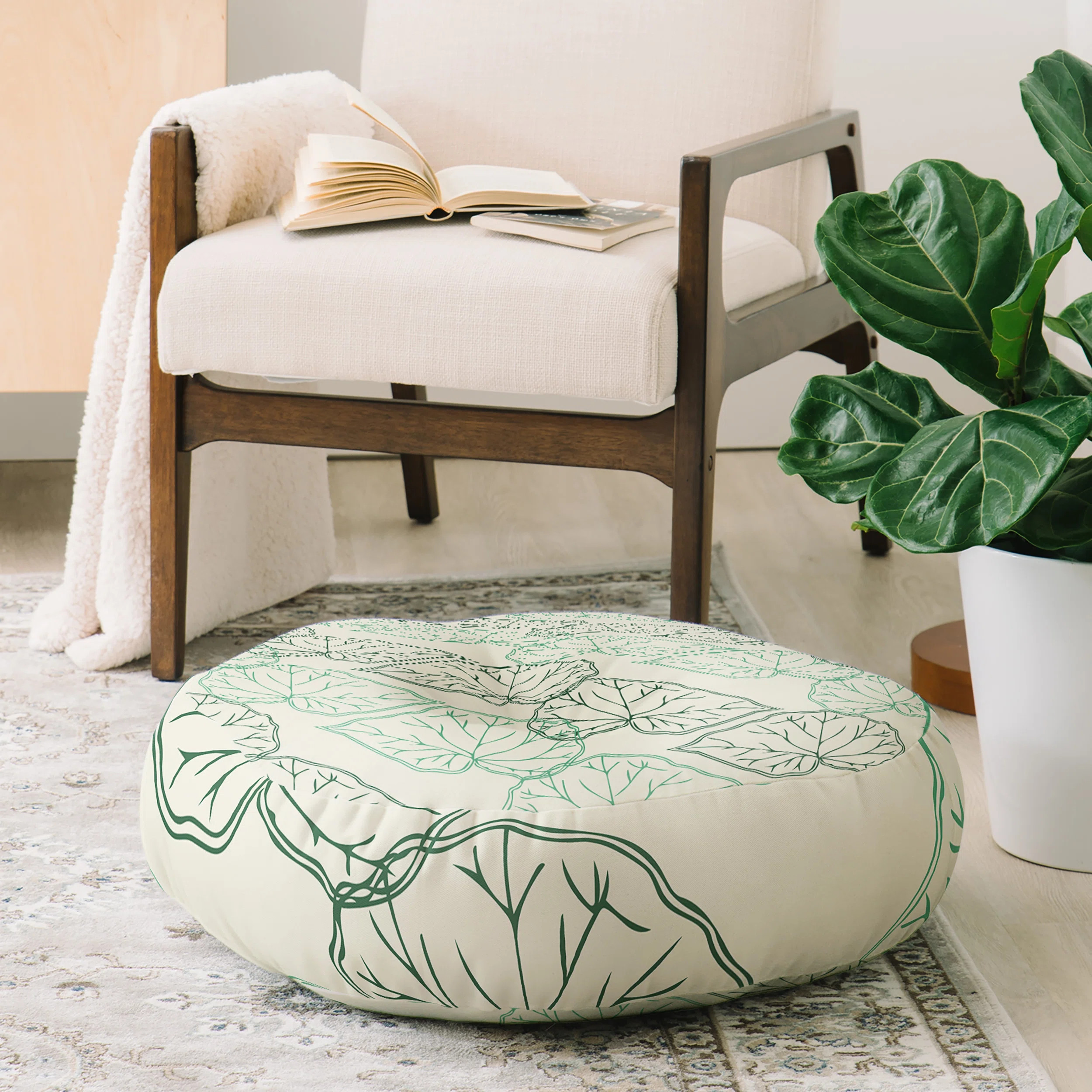 Deny Designs Morgan Kendall Leaves Floor Pillow | Wayfair | Wayfair North America
