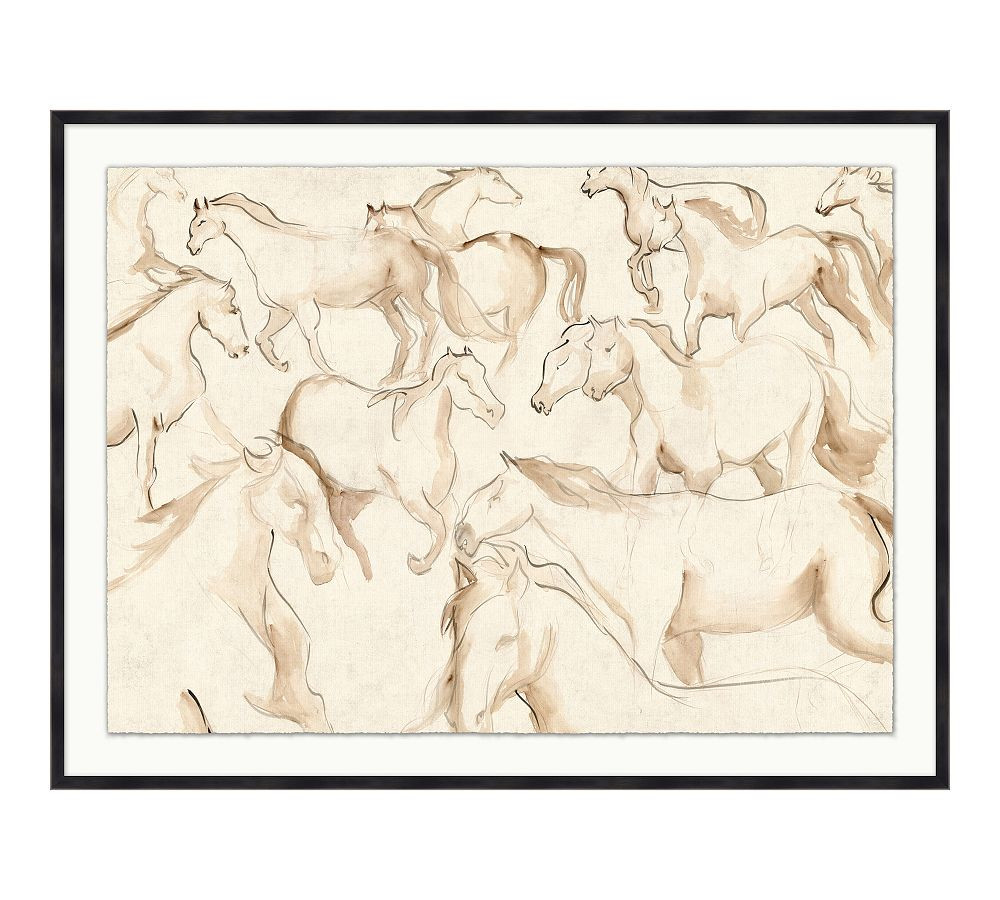 Horse Stampede Framed Print | Pottery Barn (US)