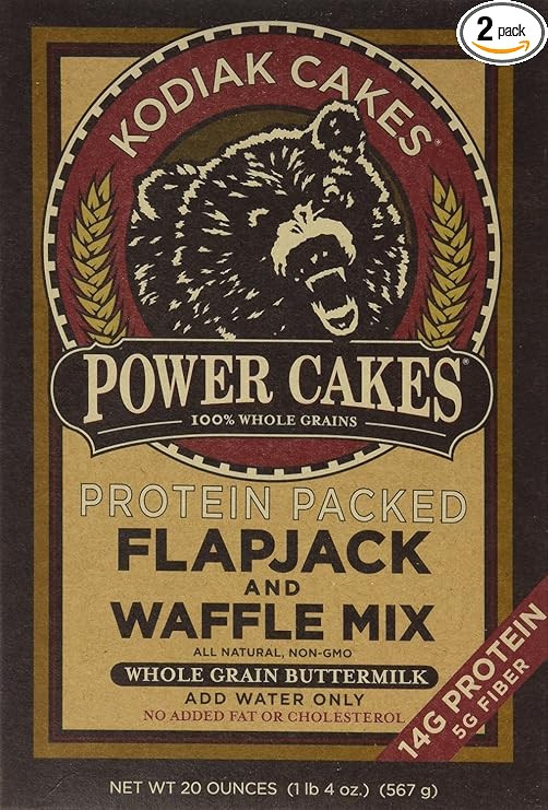 Kodiak Cakes Power Cakes Flapjack and Waffle Mix 20 oz - 2 Pack | Amazon (US)