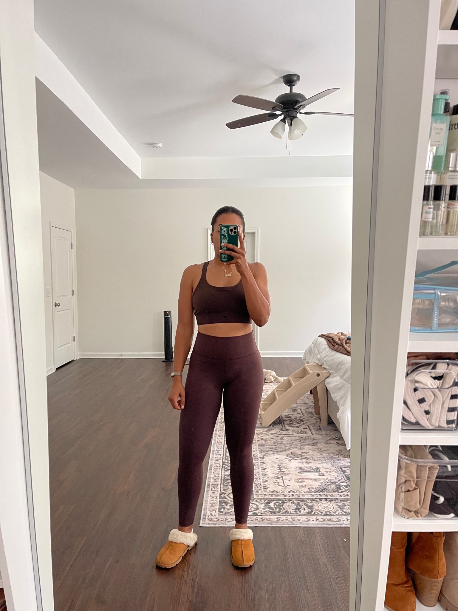 Chocolate brown workout set from Fabletics. Wearing a size medium for reference. 

#LTKHoliday #LTKFindsUnder100 #LTKfitnessgoals