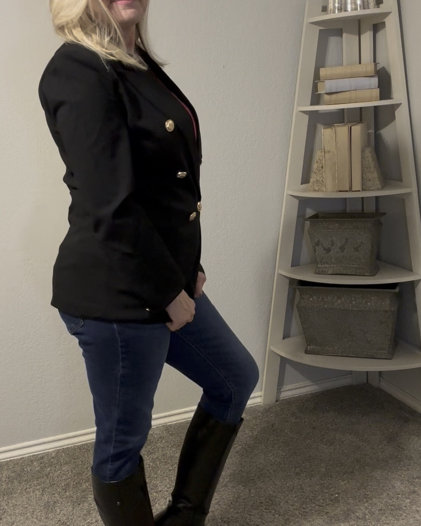 Fun blazer to add to your winter outfits! Pairs well with tanks, button front, jeans and skirts. @shannonskiptomylife @walmartcreator 

#LTKOver40 #LTKWatchNow #LTKMidsize