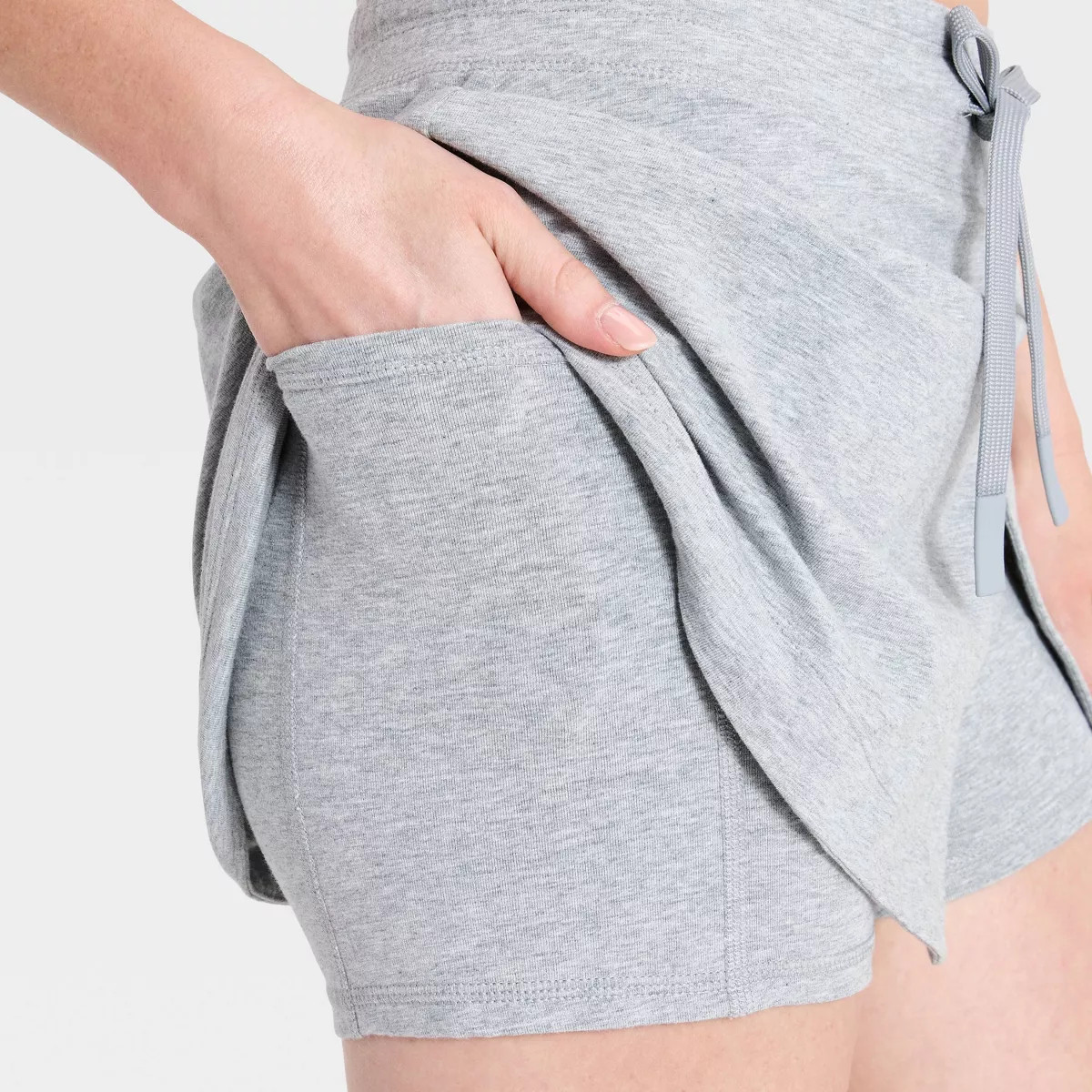 Women's Washed Jersey Slit Skort - JoyLab\u2122 Heathered Gray M | Target
