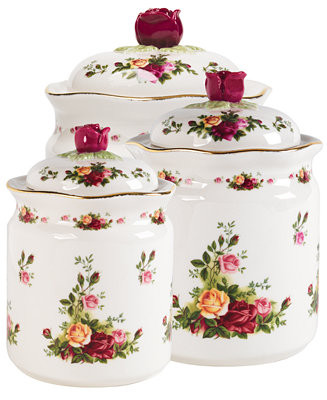 "Old Country Roses" Canisters, Set of 3 | Macy's