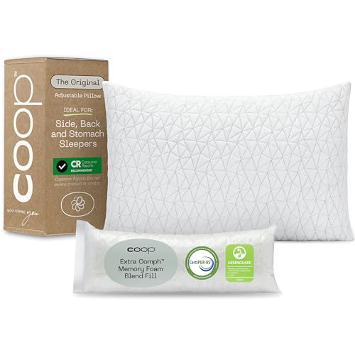 Coop Home Goods Original Adjustable Pillow, King Size Bed Pillows for Sleeping, Cross Cut Memory ... | Amazon (US)