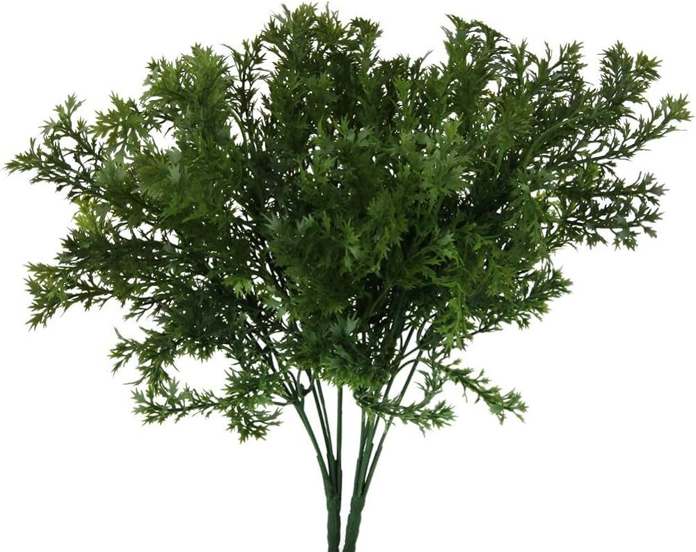 2 Bunches Plastic Artificial Parsley Grass Rosemary Plants fit for Home Garden Decoration | Amazon (US)