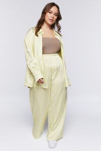 Plus Size Satin Striped Wide-Leg Pants | Forever 21 (US)