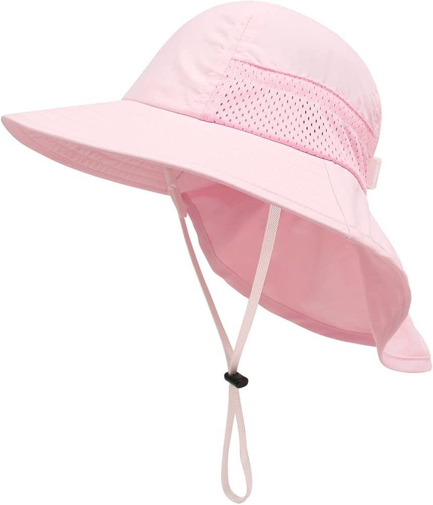 XIAOHAWANG Girls Sun Hat Baby Beach Hats Boys UPF 50+ Kids Summer Protection Cap Toddler Breathab... | Amazon (US)