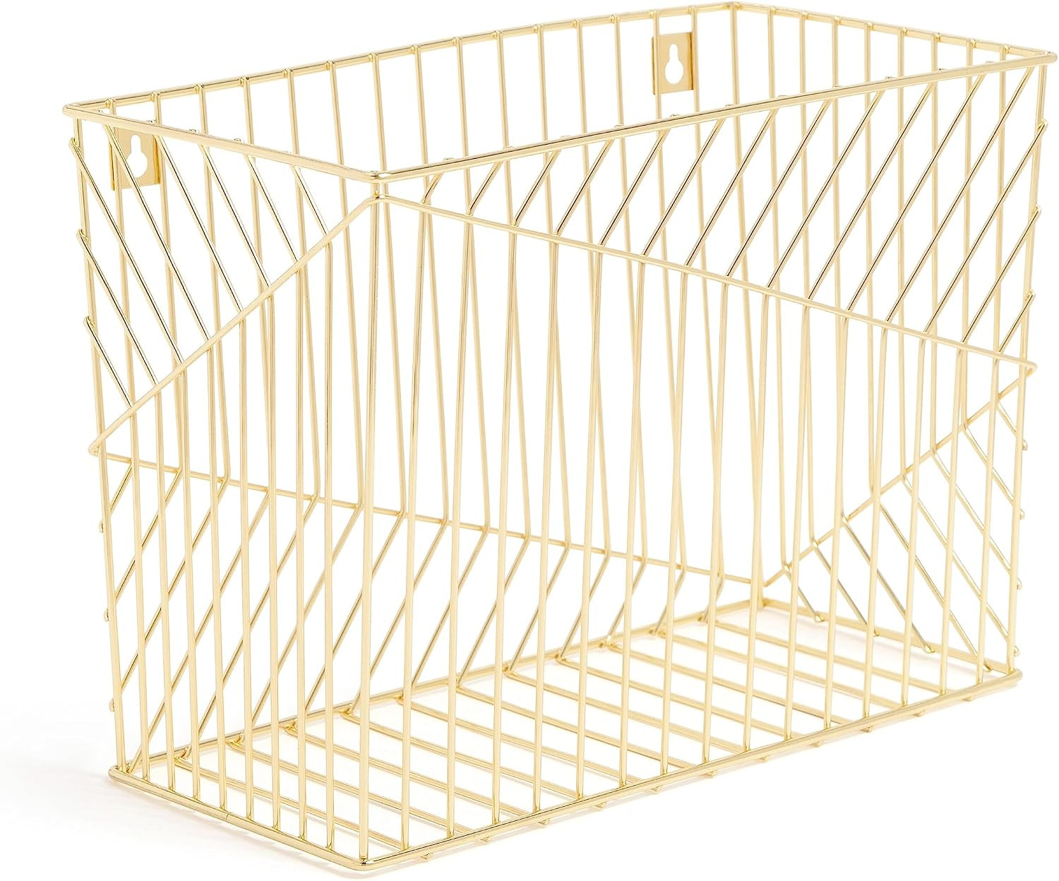 U Brands Metal Hanging File Organizer, Letter Size, Desktop Accessory, Vena Collection, Gold | Amazon (US)