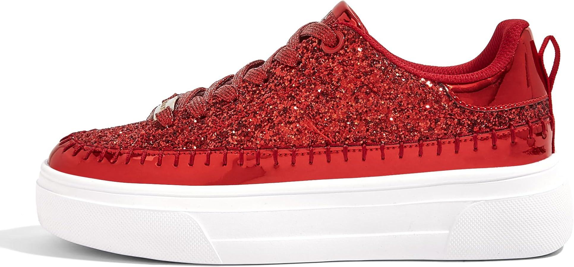 LUCKY STEP Platform Glitter Sneakers for Women Fashion Sparkly Bling Shiny Low Top Tennis Sneaker... | Amazon (US)