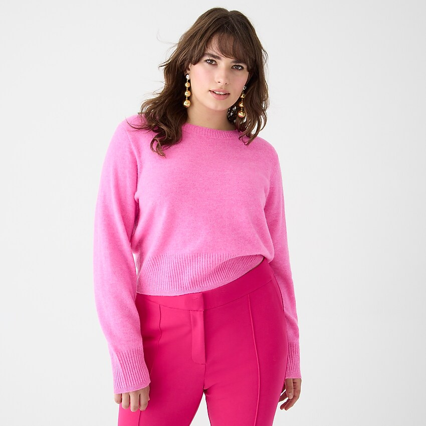 Cropped cashmere crewneck sweater | J. Crew US
