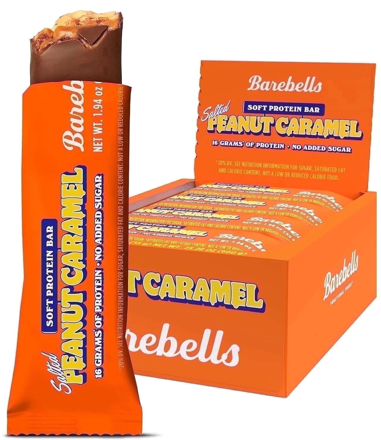 Barebells Soft Protein Bars, Salted Peanut Caramel - 12 Count, 16g High Protein Treats - Chocolat... | Walmart (US)