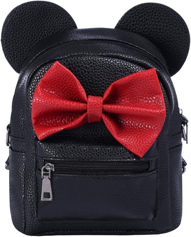 Mini Backpack Bowknot Cute Travel Cartoon Ear School Shoulder Mini Bag for Kid Girls Teens Women | Amazon (US)