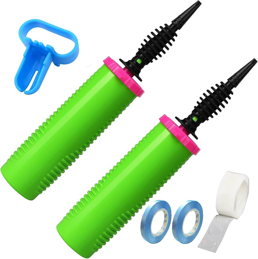Balloon Pump Hand Two-Way Dual Action inflate 2Pack and Balloon Tying Tool in One, Handheld Air P... | Amazon (US)