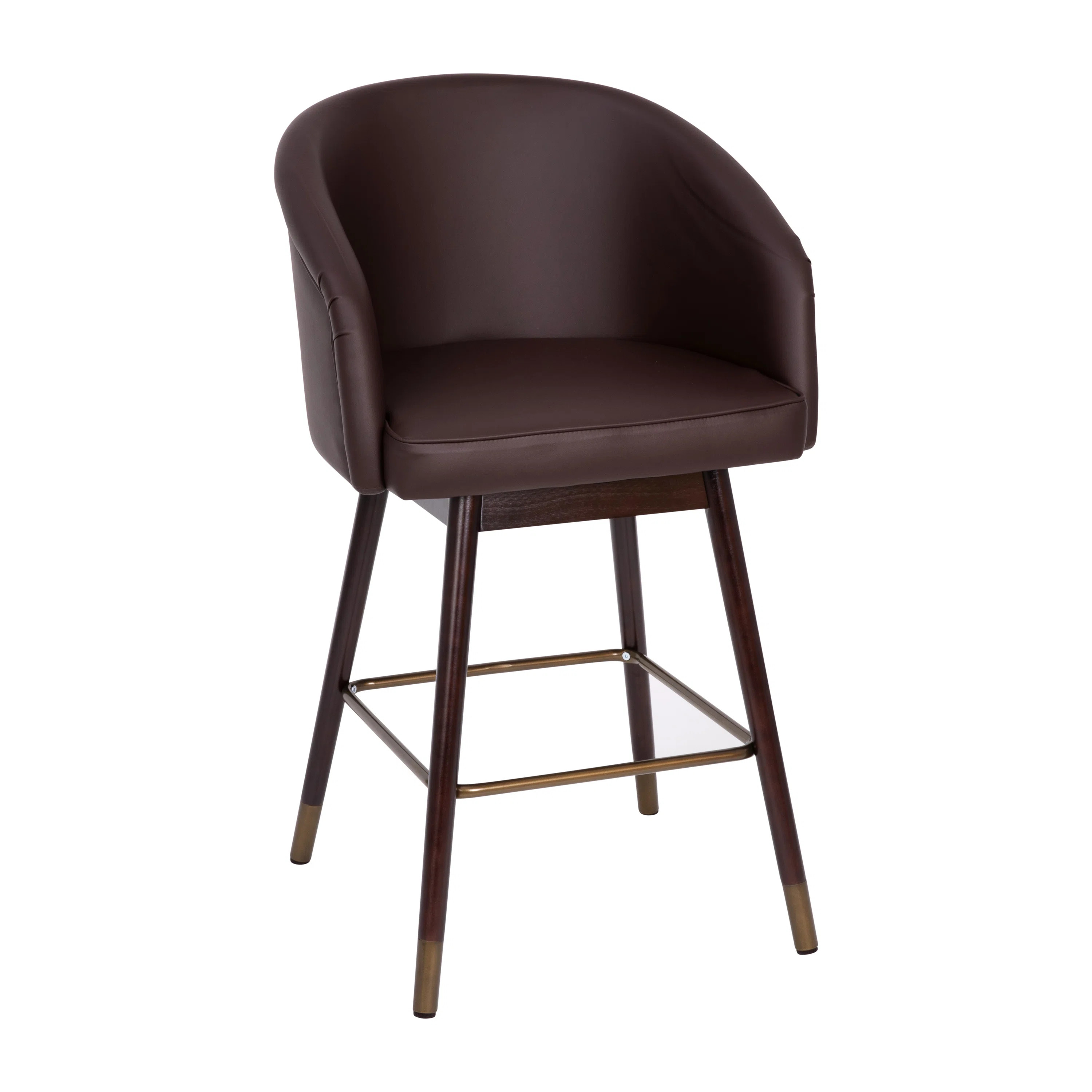 Brida Upholstered Counter Stool with Solid Wood Frame | Wayfair North America