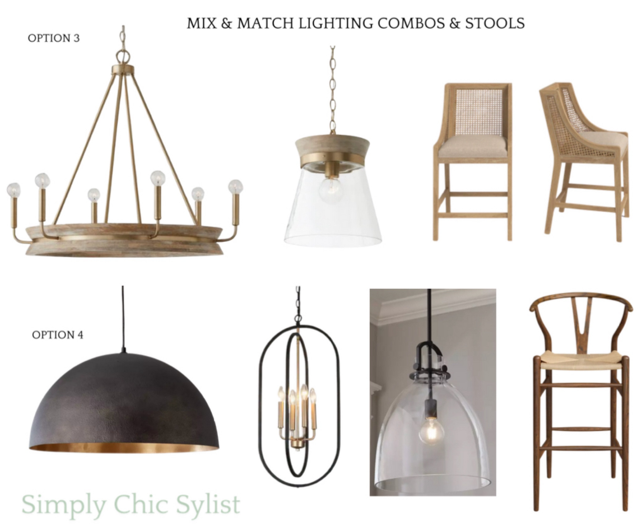Mix & match lighting and counter stools! 

#LTKSummerSales #LTKHome