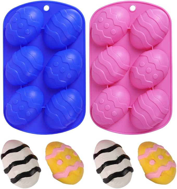 HomyPlaza Easter Egg Shaped Silicone Cake Mold, Trays Cooking Supplies for Chocolate, Candies, Ic... | Amazon (US)