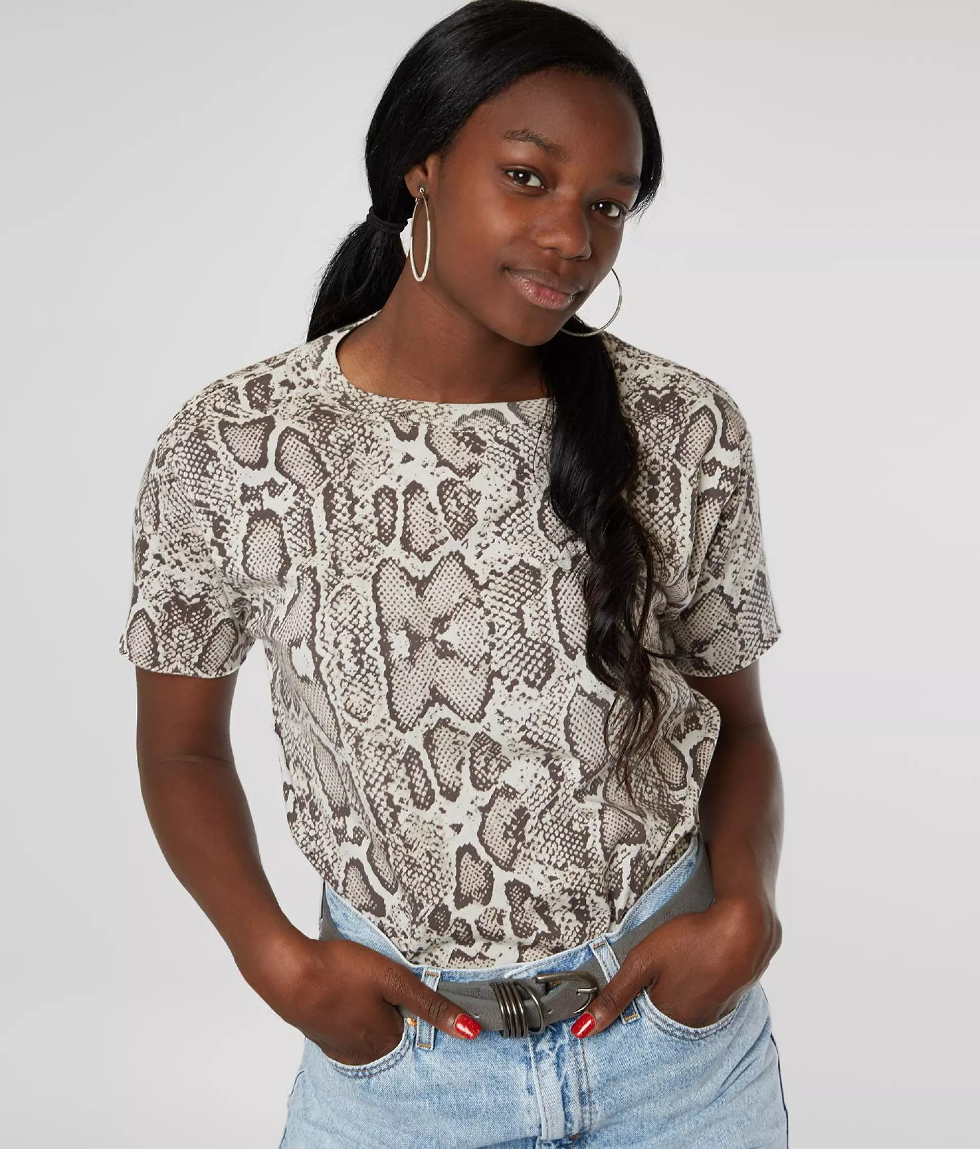 Sarah Snakeskin T-Shirt | Buckle