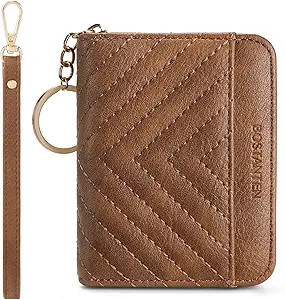 BOSTANTEN Credit Card Holder Wallet RFID Blocking Leather Small Wallet for Women Zipper Keychain ... | Amazon (US)