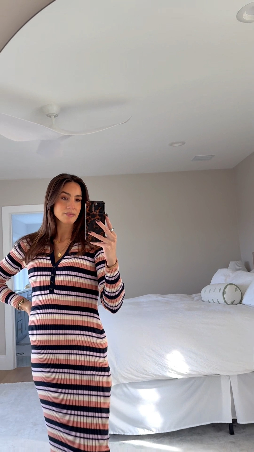 This dress is amazing but I couldn’t find it anywhere!! It’s called the Rib Knitted Midi Dress by Scotch & Soda. I think a ton of (way cheaper) options! 

The shoes are a recent TJ Maxx find by Anne Klein. Couldn’t find those either so linked a bunch of similar ones!! 