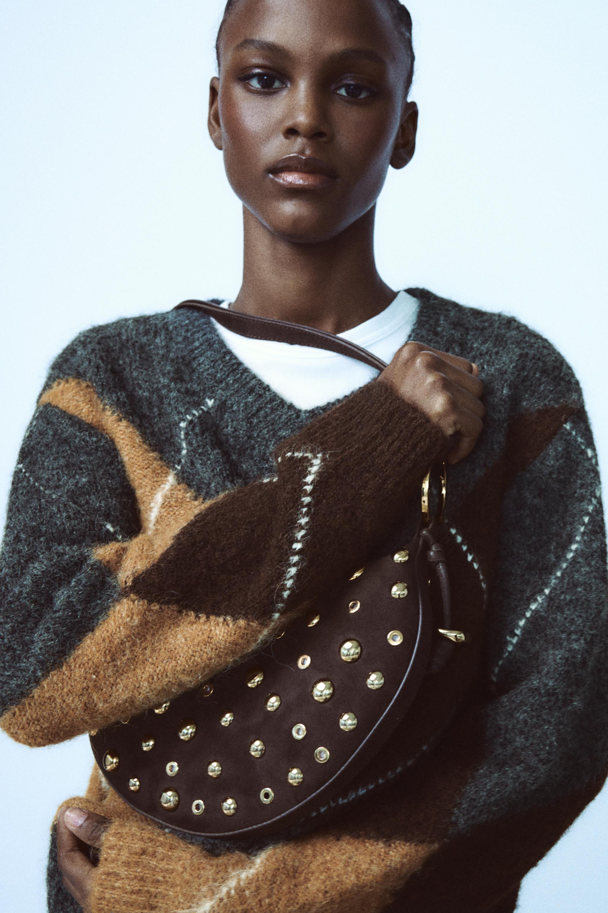 STUDDED SHOULDER BAG | Zara US