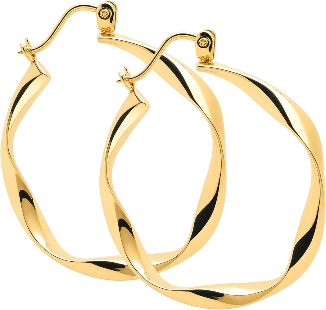 ToHeart Twist Hoop Earrings for Women Twisted Earrings Gift | Amazon (US)