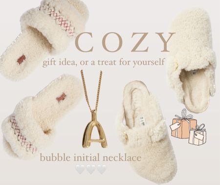Ugg Cozette 
Birkenstock Boston
Sherpa, clogs, slippers
Initial necklace, bubble initial necklace
Gift for her, gift idea, girl gift, gift for mom, mother

#LTKfindsunder100 #LTKGiftGuide #LTKshoecrush