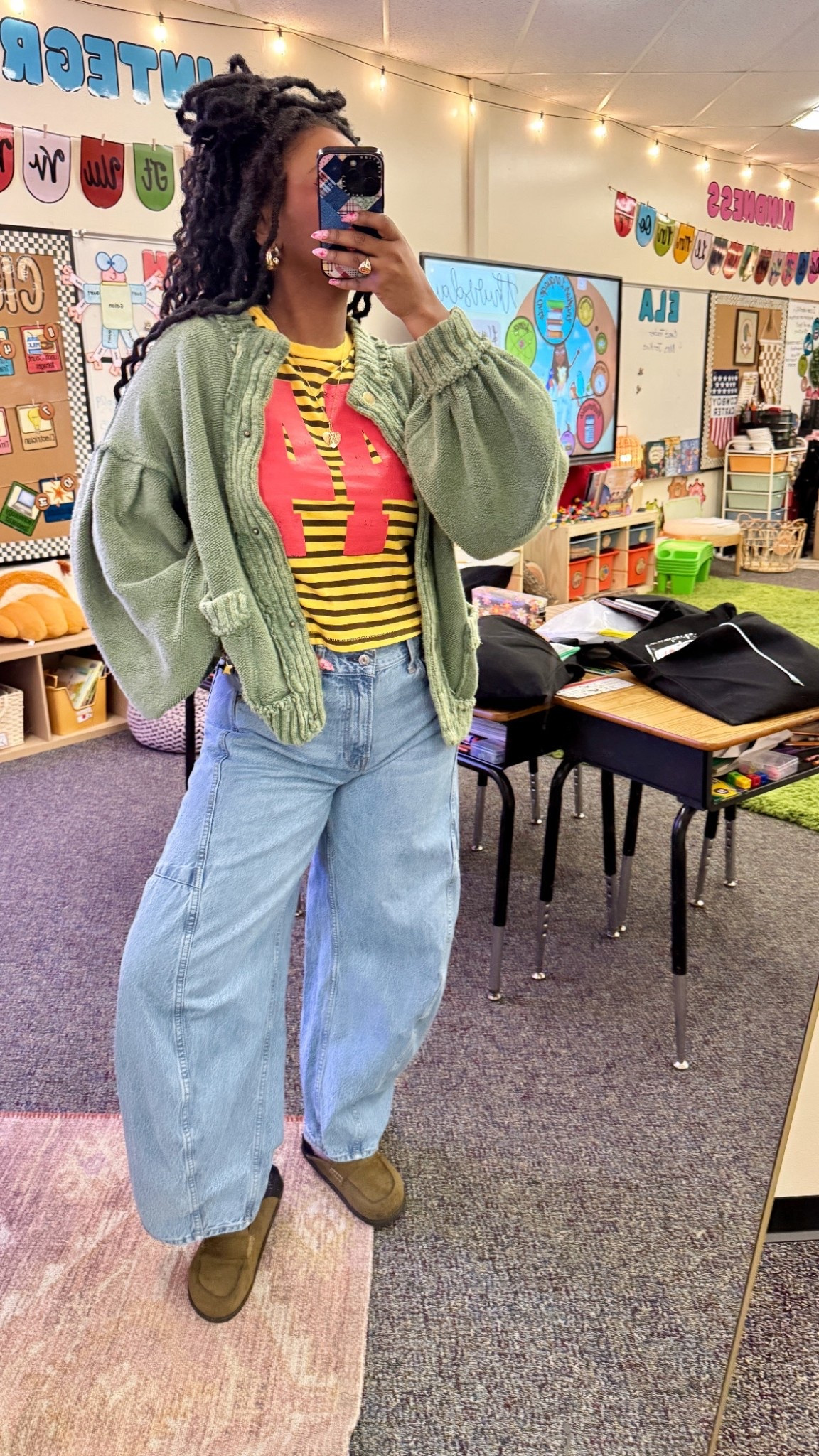 Graphic tee: Small
Cardigan: Medium
Jeans: 28

#LTKootd #LTKdayinmylife #LTKgrwm