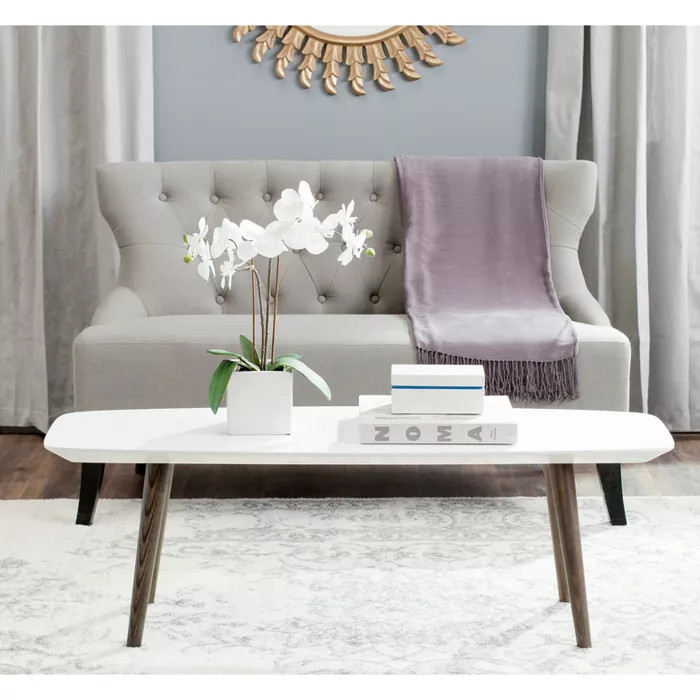 Josiah Coffee Table White/Brown - Safavieh | Target