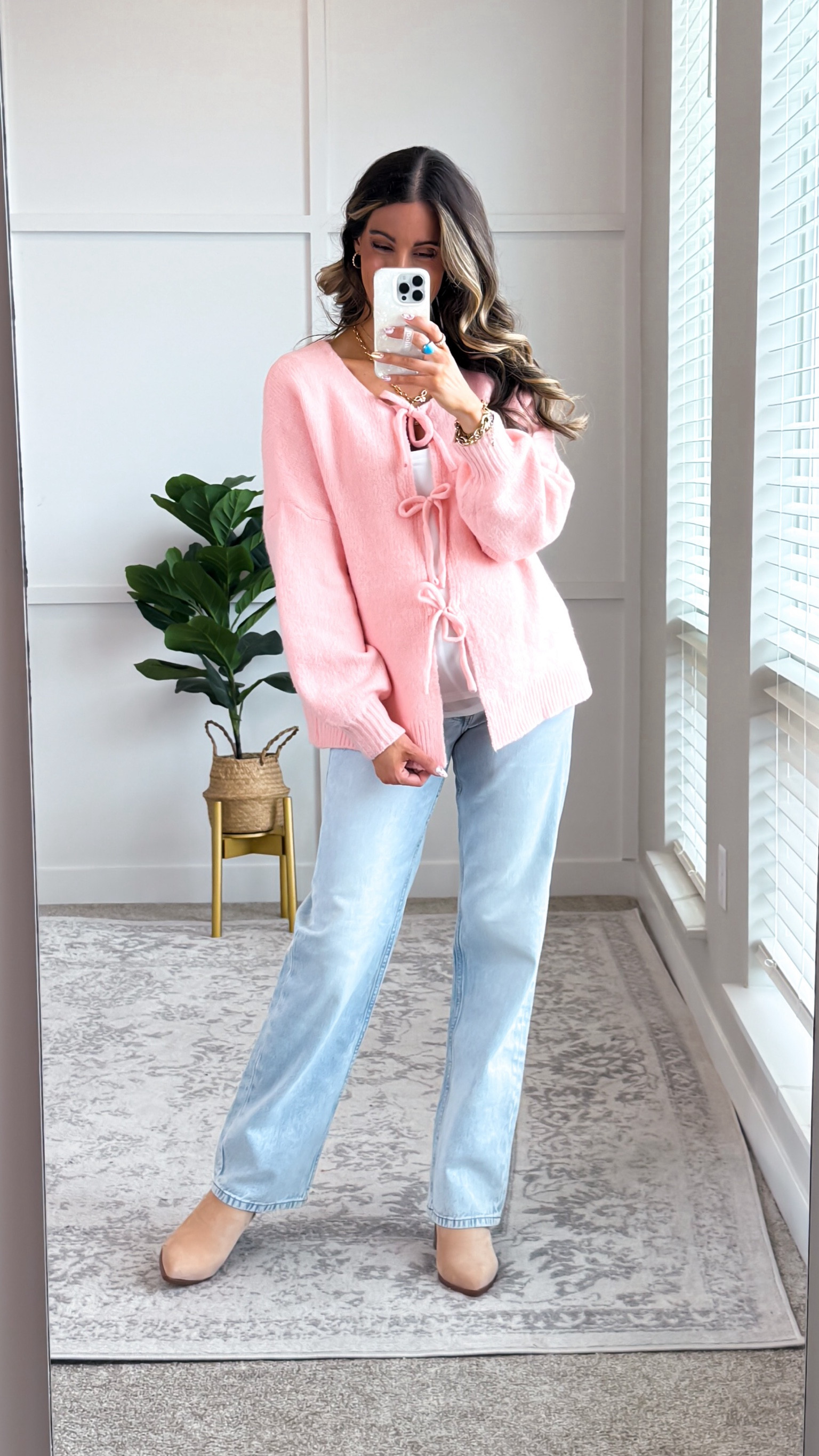 I sized up to a medium in the bow tie cardigan for pregnancy. Jeans fit true to size.  I’m wearing a belly band with white top for pregnancy. Everything is non maternity 

Fall outfits | winter outfits | holiday outfits | thanksgiving outfits | Jean jacket | leggings | sweater dress | sweater outfit | Amazon fashion | holiday dress | Thanksgiving outfit women | thanksgiving outfit 

#LTKSeasonal #LTKFindsUnder50 #LTKHoliday