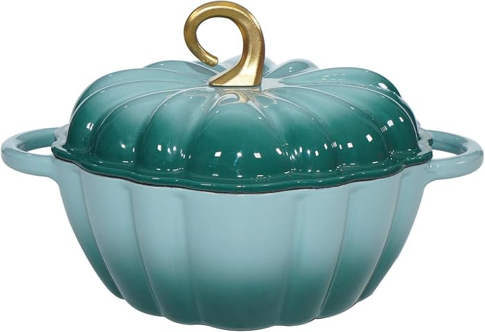 Pumpkin Dutch Oven, 4.5 Quart Enameled Cast Iron Dutch Oven with Lid, Pumpkin Shaped Cocotte Pot ... | Amazon (US)
