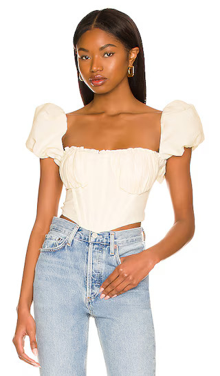 Claudette Top in Ivory | Revolve Clothing (Global)