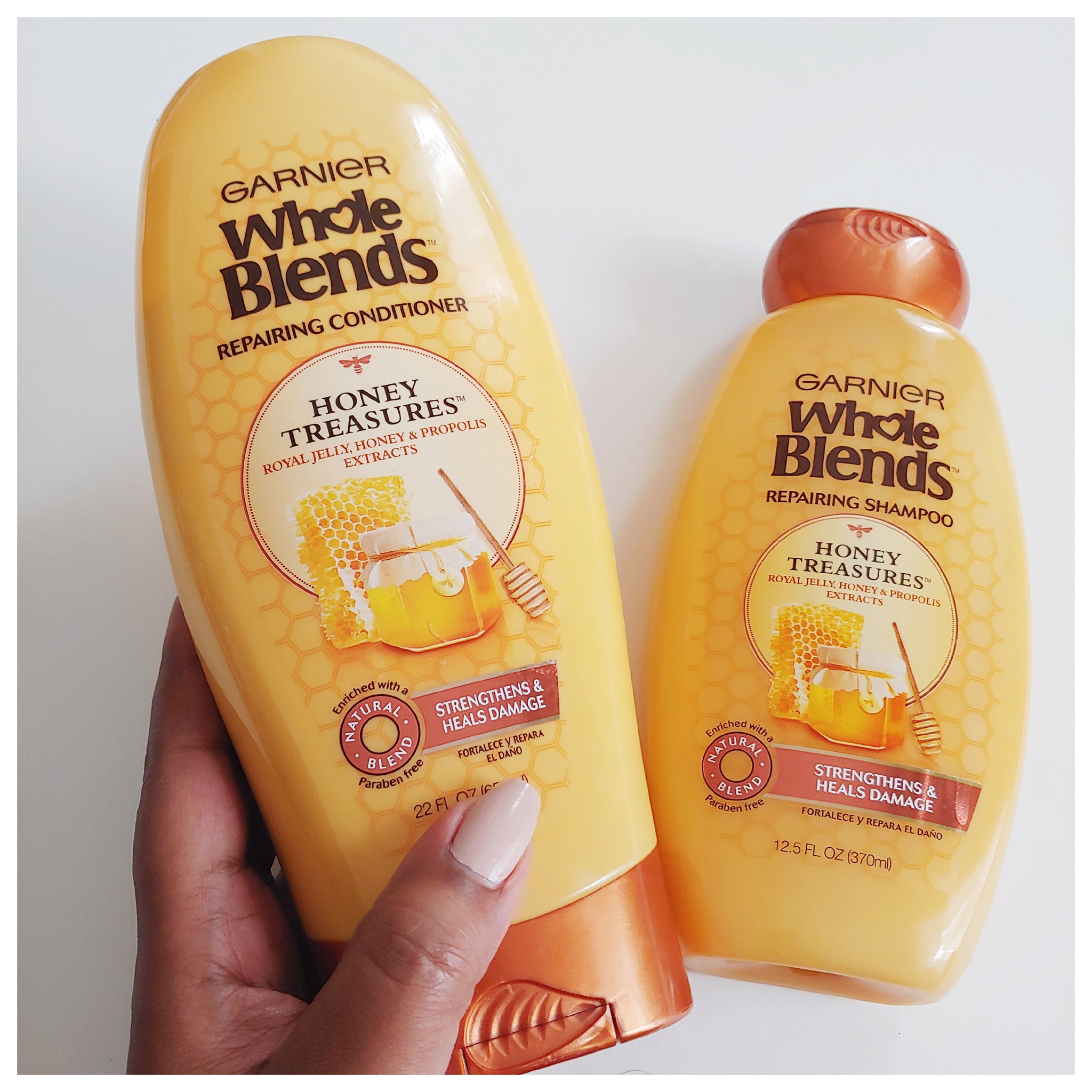 Wash Day! One of the best drugstore shampoo and conditioner sets for dry hair. Garnier Whole Blends Honey Treasures, curly hair, damages hair, kinky hair, moisturizing shampoo, moisturizing conditioner, Amazon Find, Amazon Prime Deal #FoundItOnAmazon #AmazonBeauty 

#LTKunder50 #LTKbeauty #LTKFind