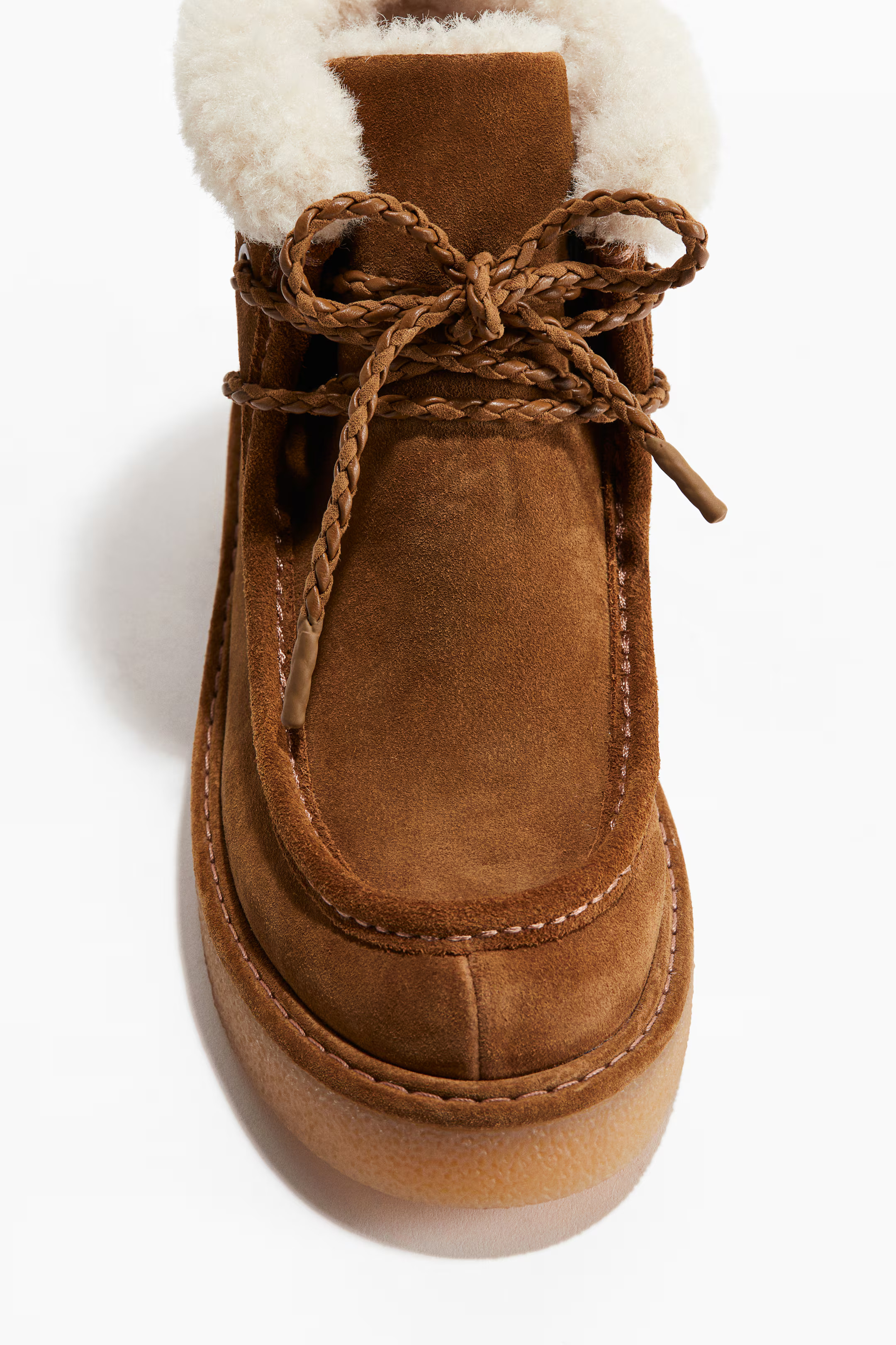 Warm-lined suede lace-up boots | H&M (UK, MY, IN, SG, PH, TW, HK)