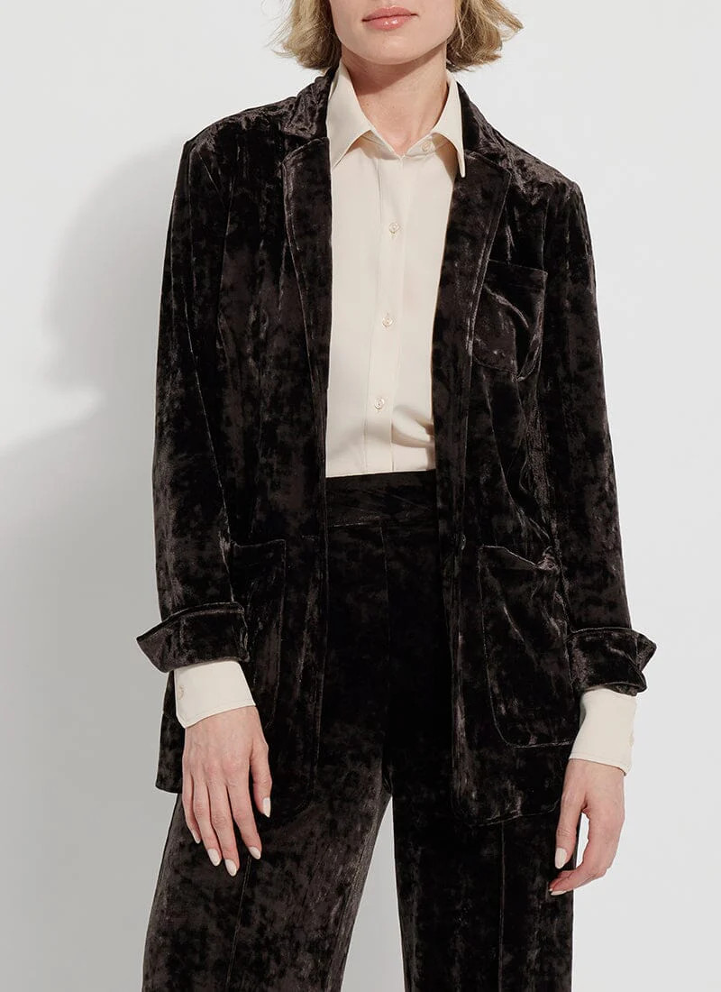 Shay Crushed Velvet Blazer | Lysse