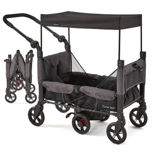 Contours Curve 360 Lightweight Double Baby Stroller Wagon for 2 Kids, Fits Infant Car Seats, Ultr... | Amazon (US)