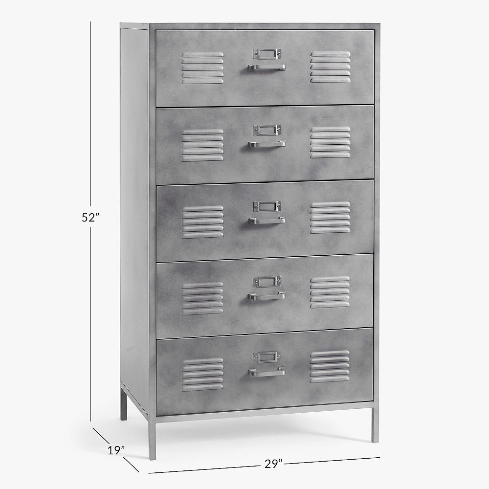 Locker Tall Chest of Drawers (29w x 19d") | Pottery Barn Teen