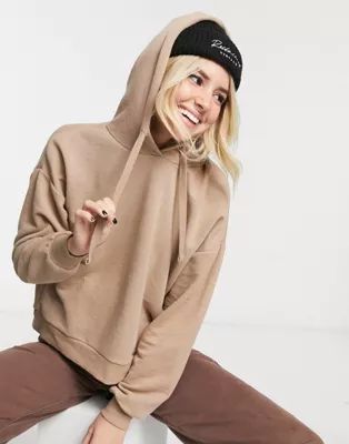 Pull&Bear hoodie in light brown | ASOS (Global)