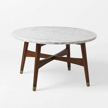 Reeve Mid-Century Coffee Table - Marble | West Elm (US)