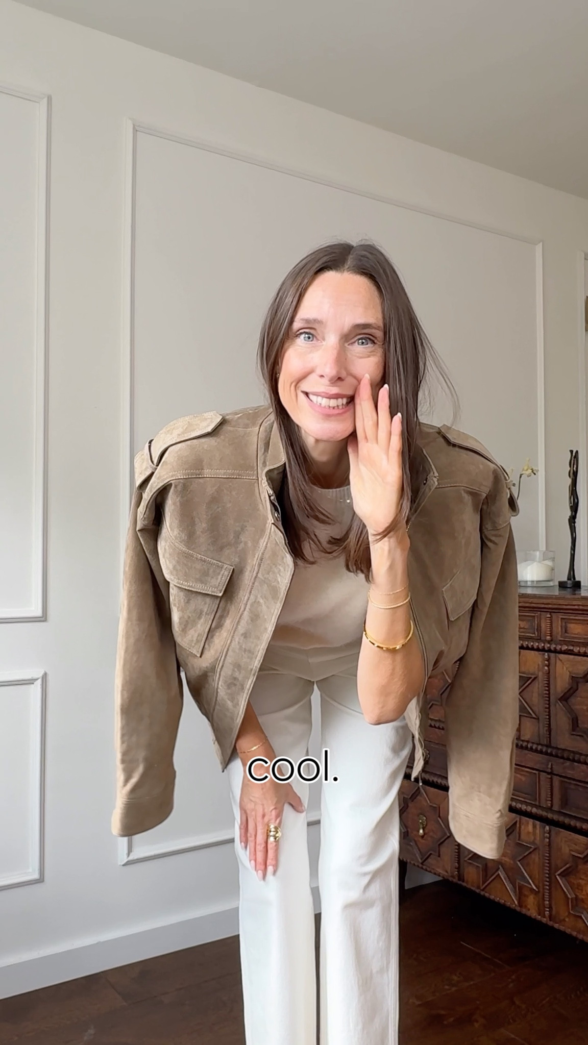 A casual outfit formula to take you into autumn. 

Sizing info:
Sézane jeans, UK size 10
Arket wool t-shirt, I sized up to a medium for slouch
Zara suede jacket, size small. I would size down if you’re below average height  
Flattered brown suede ballet flats, I sized down one size as recommended on the website. They’re a little snug. 

Autumn outfit, jeans outfit, knitwear 

#LTKSeasonal #LTKOver40 #LTKStyleTip