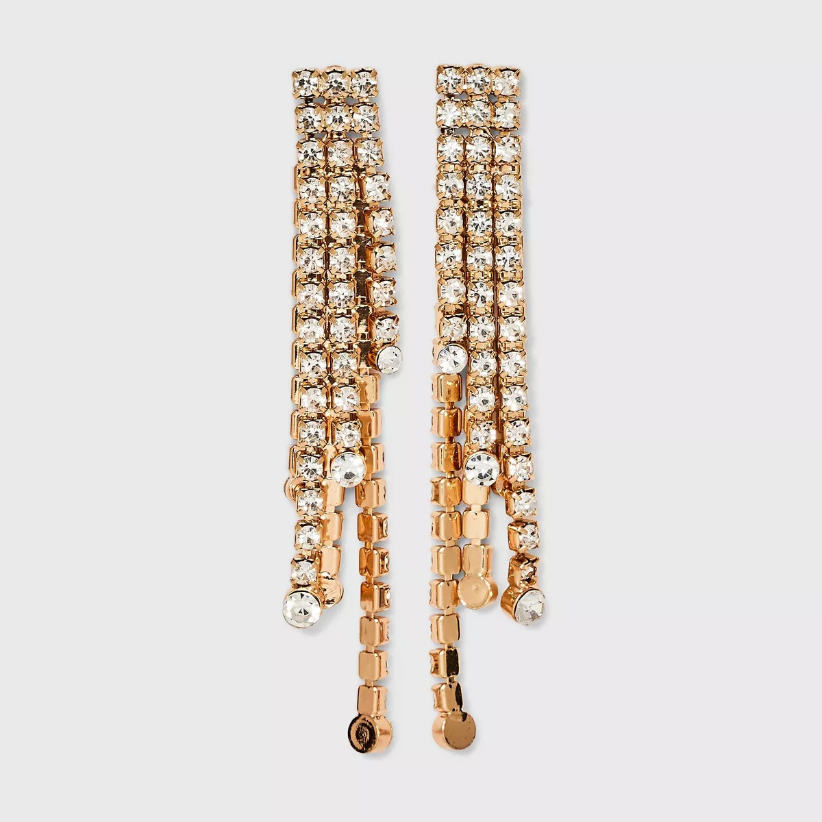SUGARFIX by BaubleBar Crystal Fringe Jacket Drop Earrings - Gold | Target