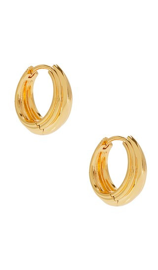 Luv AJ Mini Cleo Huggies in Metallic Gold. | Revolve Clothing (Global)