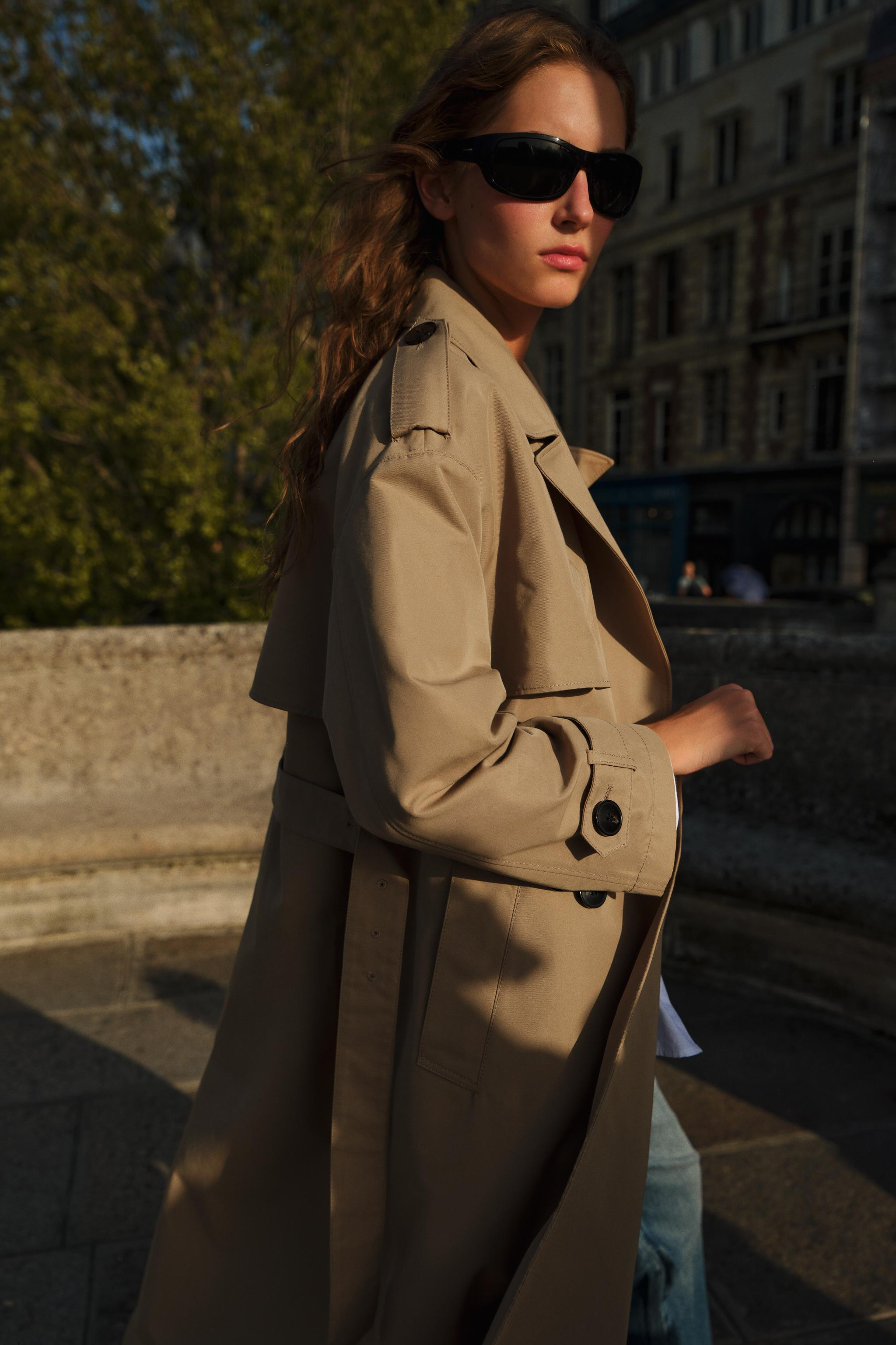 LONG DOUBLE-BREASTED TRENCH COAT WITH BELT | Zara UK