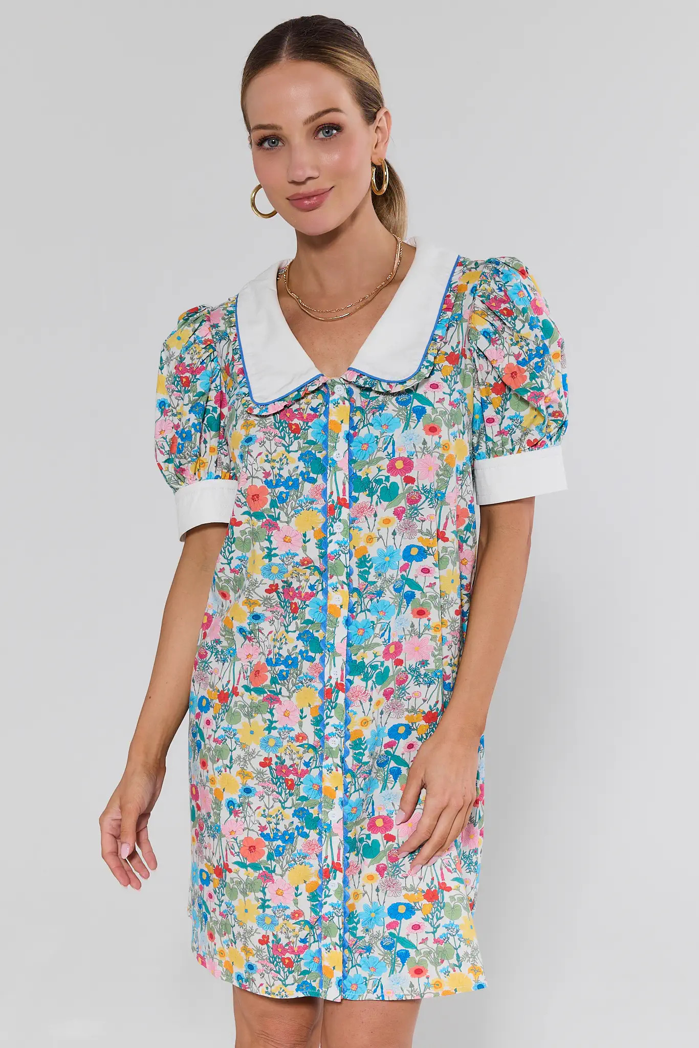 Vivienne Floral Print Short Dress | Avara